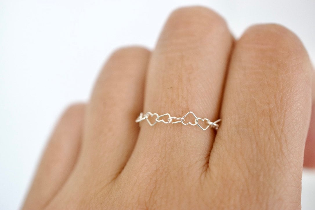 Heart Chain Ring
