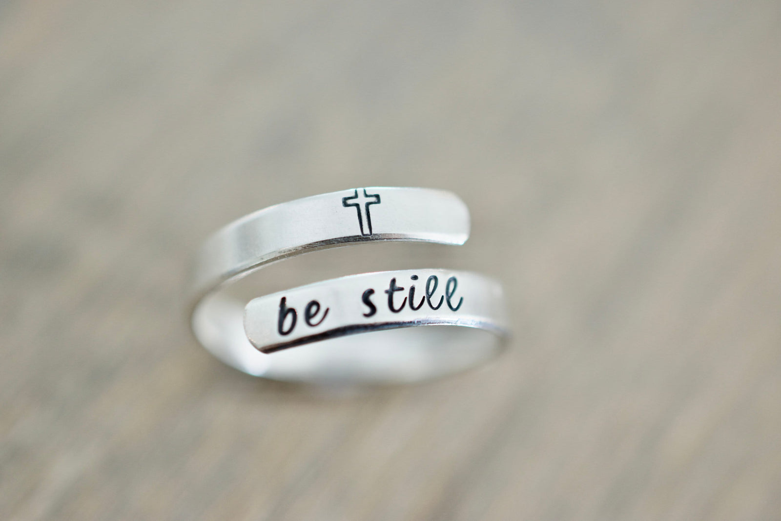 Be Still Cross Wrap Ring
