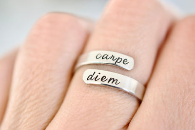 Carpe Diem Wrap Ring - Seize the Day Ring