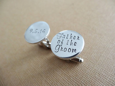 Father of the Groom Cufflinks, view from right