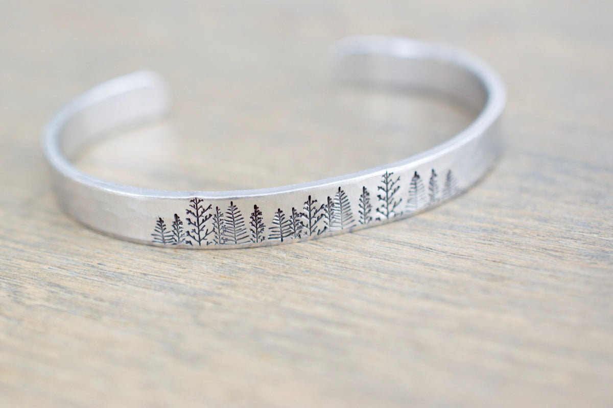 Forest Tree Bracelet - Cuff Bracelet - Nature Jewelry