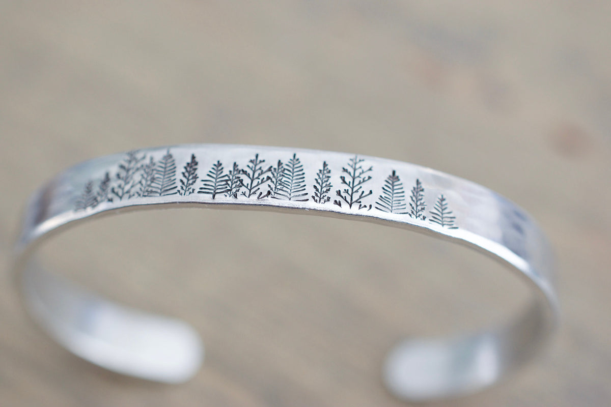 Forest Tree Bracelet - Cuff Bracelet - Nature Jewelry