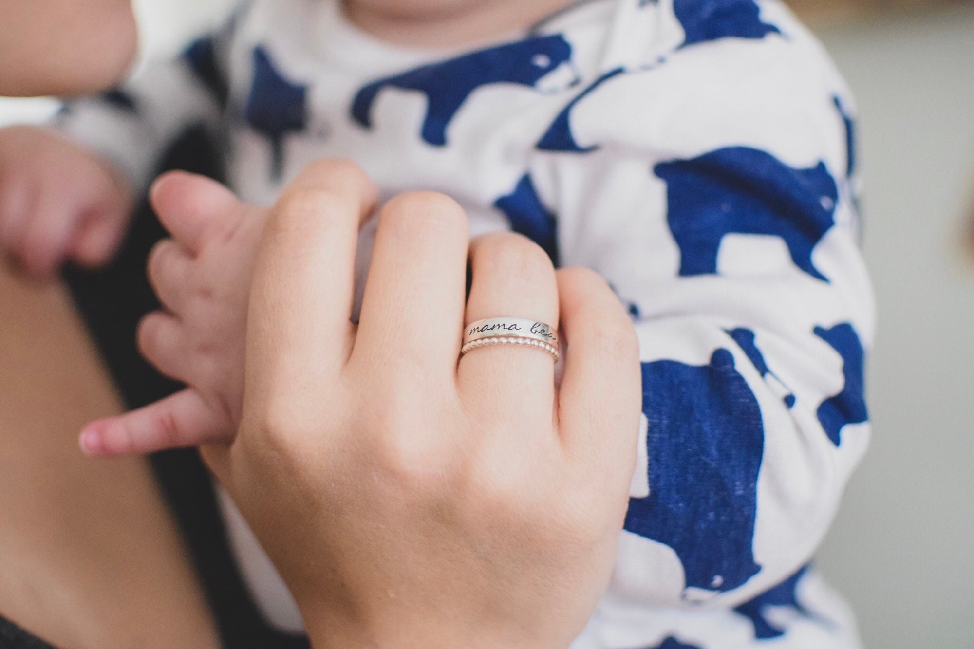 Gold Beaded Ring - Stacking Ring - Gold Accent Ring