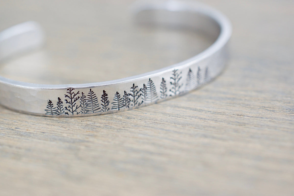 Forest Tree Bracelet - Cuff Bracelet - Nature Jewelry