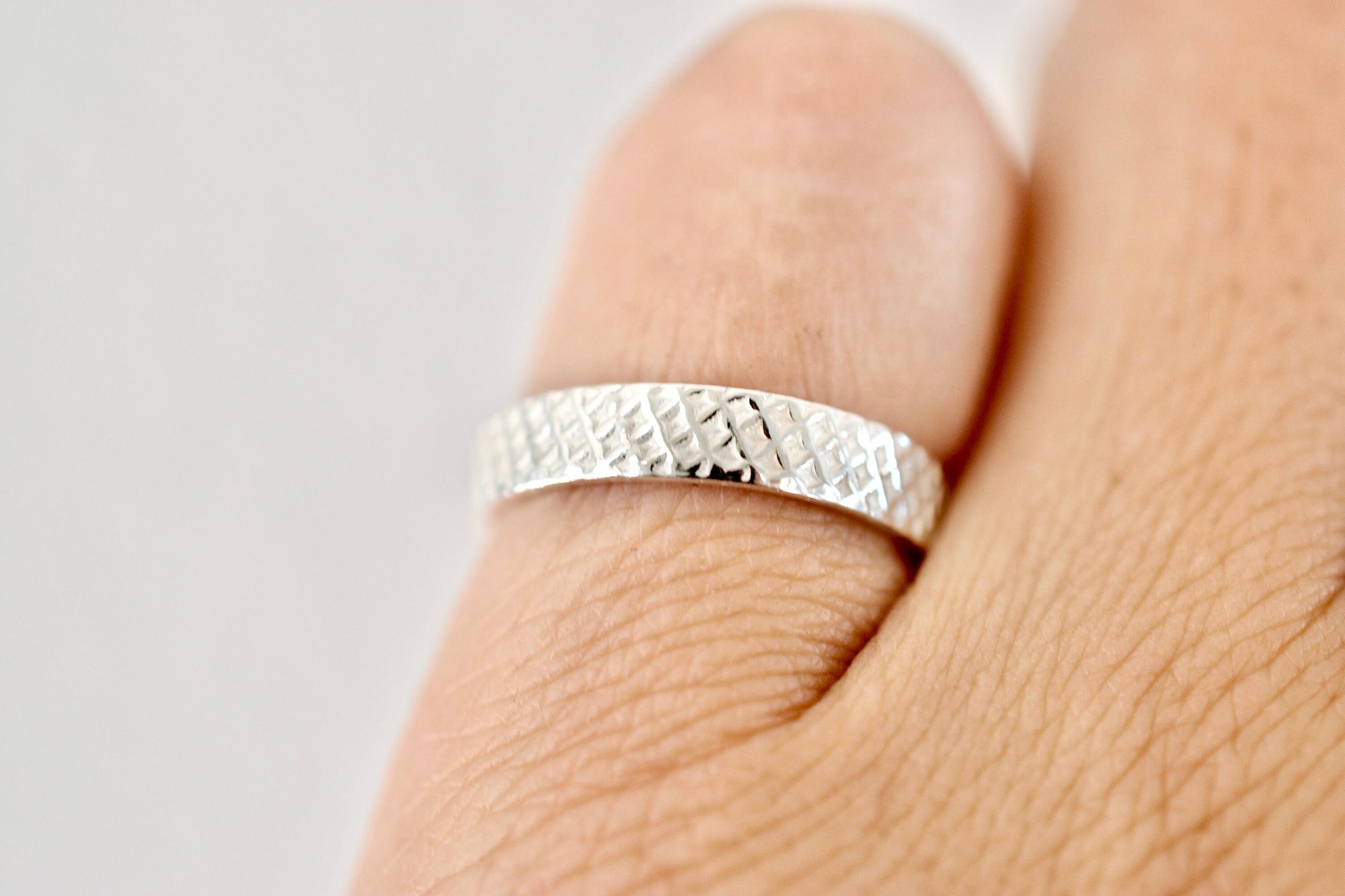 Moroccan Pattern Ring - Sterling Silver Ring - Diamond Design Ring