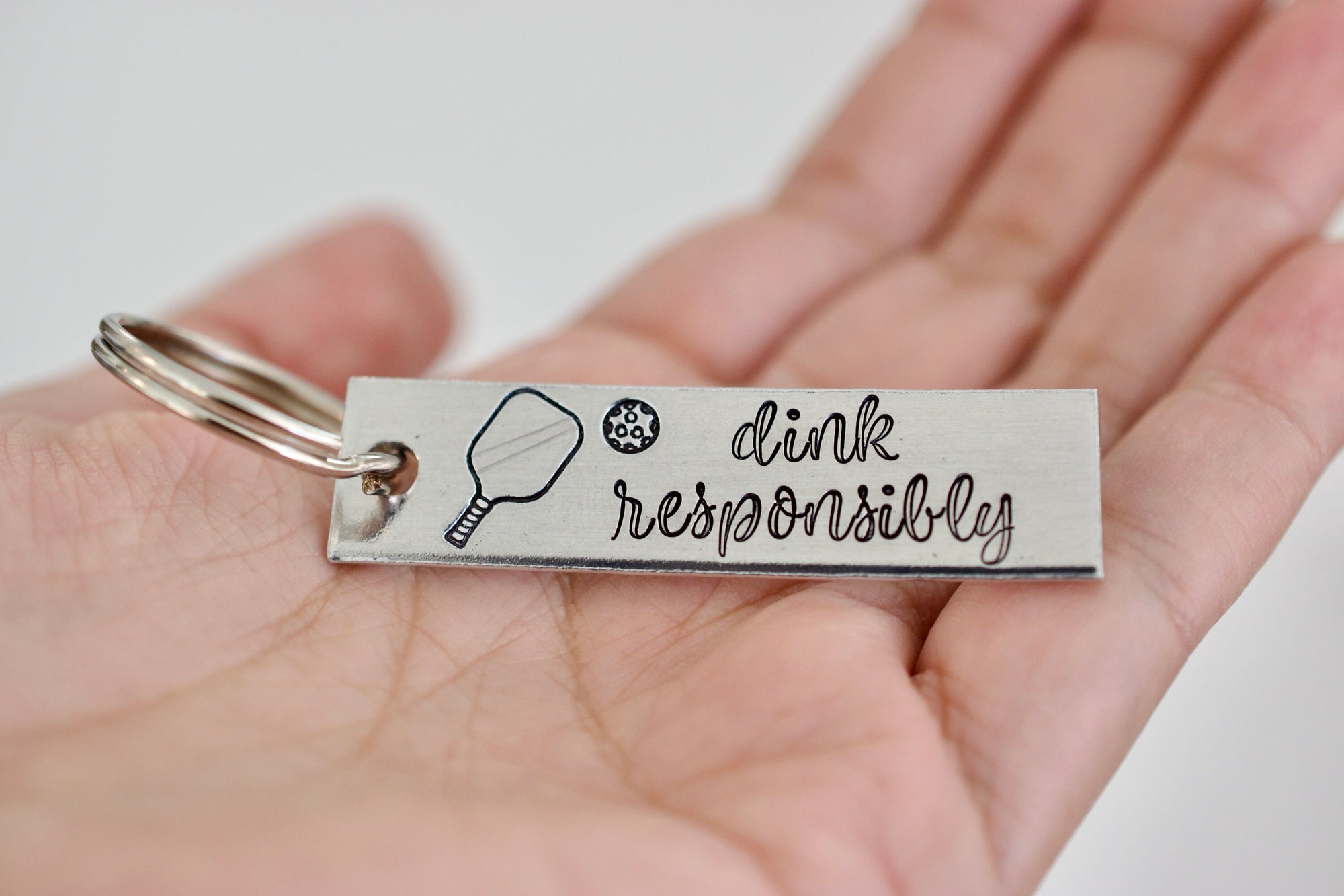 Dink Responsibly Keychain - Personalized Pickleball Gift