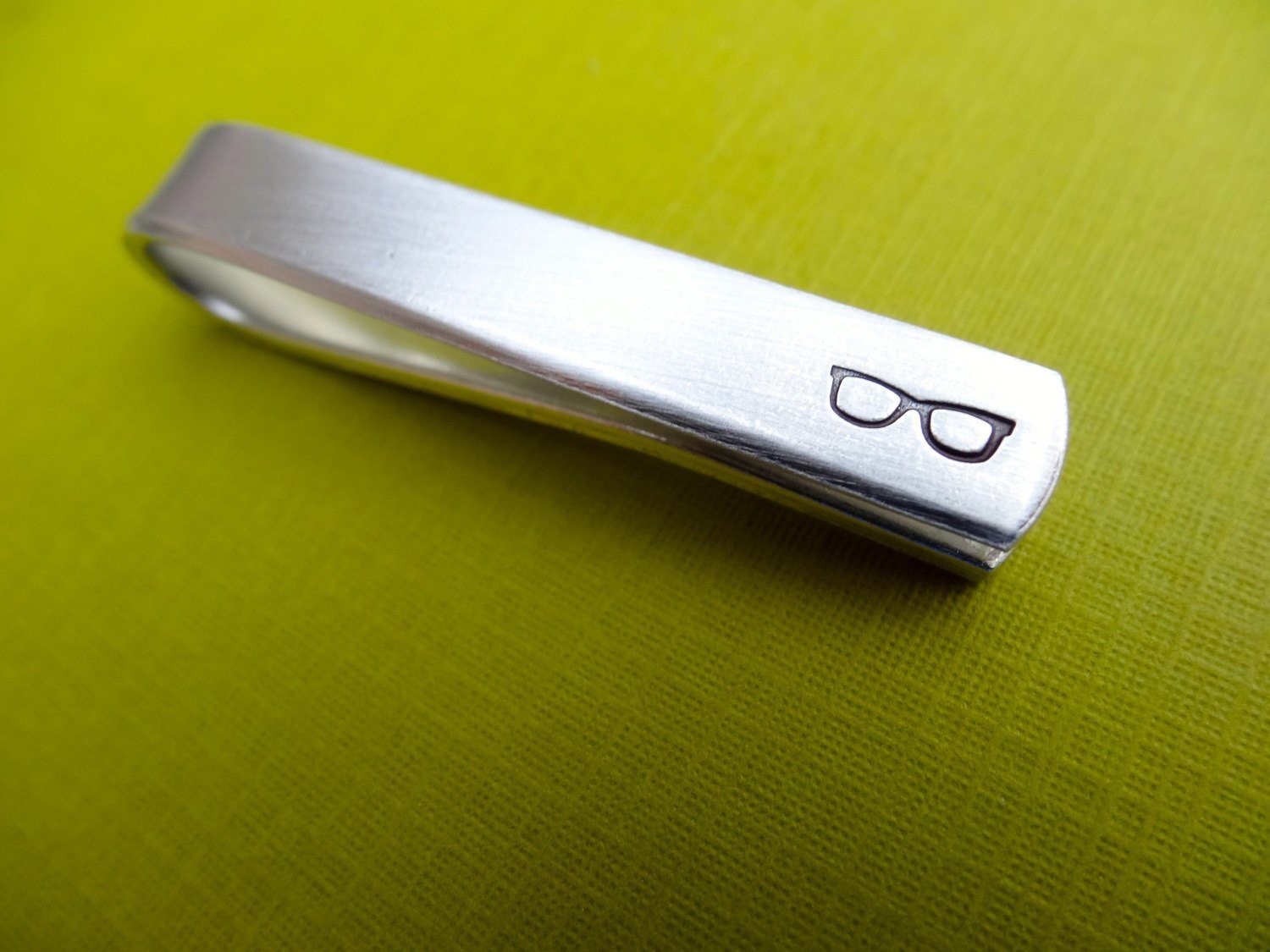 Glasses Tie Clip | Stamped Tie Clip