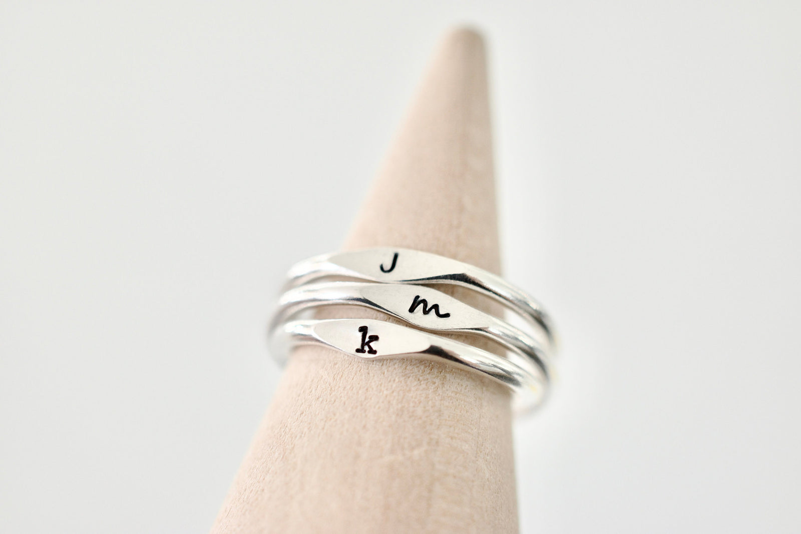 Moon and Stars Ring - Sterling Stacking Ring - Signet Ring