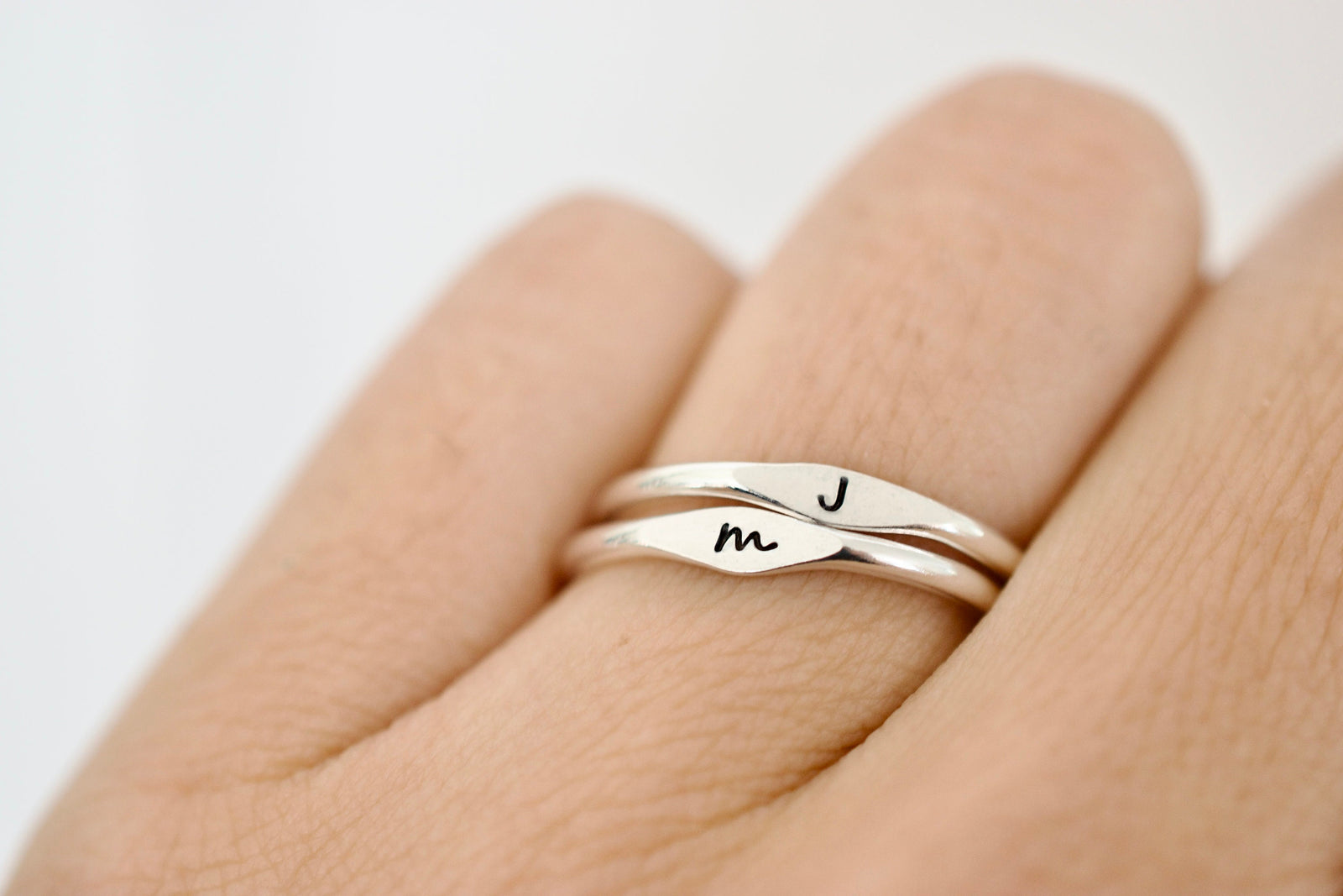 Forest Ring - Sterling Stacking Ring - Signet Ring