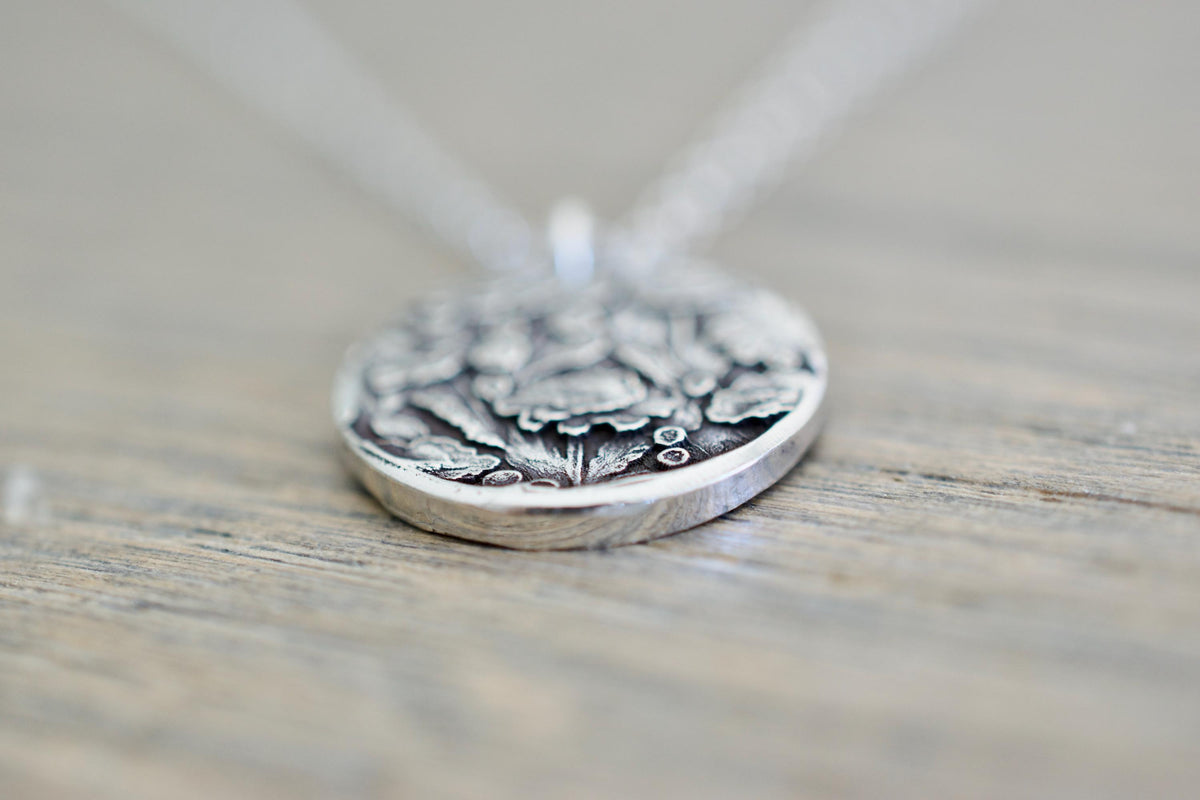 Marigold and Cosmos Necklace - Birth month Flower Jewelry - October Jewelry