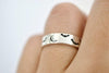 Moon and Bats Ring - Sterling Ring - Halloween Jewelry