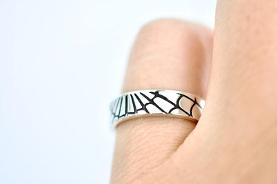 Spider Web Ring - Sterling Ring - Halloween Jewelry