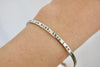 Thin Custom Bracelet - Personalized Text Bracelet - 1/8 inch