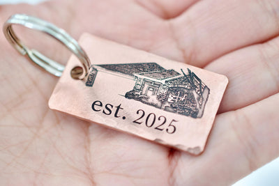 Custom House Keychain - Personalized Home Keychain