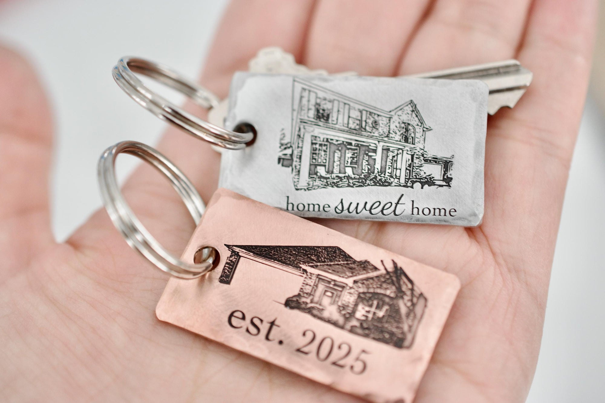 Custom House Keychain - Personalized Home Keychain