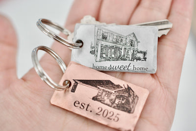 Custom House Keychain - Personalized Home Keychain