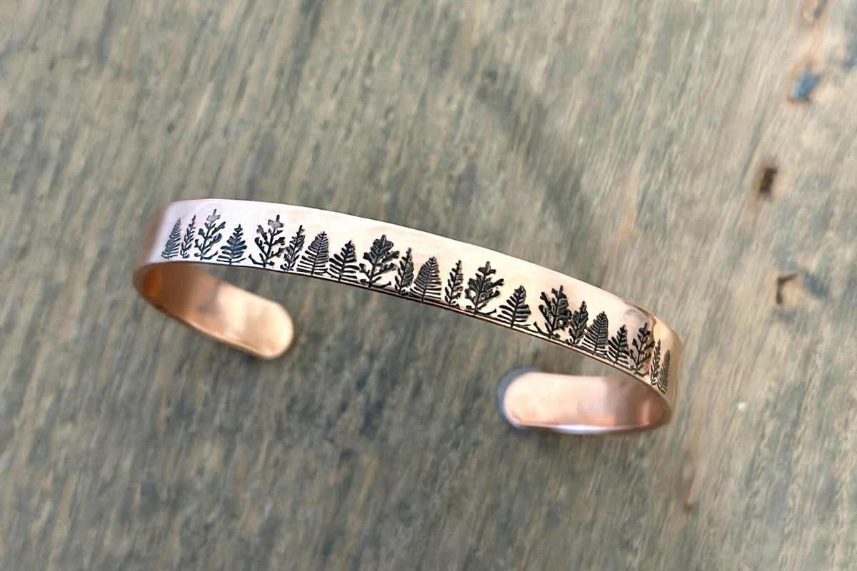Forest Tree Bracelet - Cuff Bracelet - Nature Jewelry