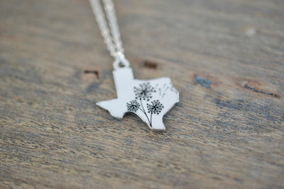 Dandelion Texas Necklace - Sterling Texas Charm