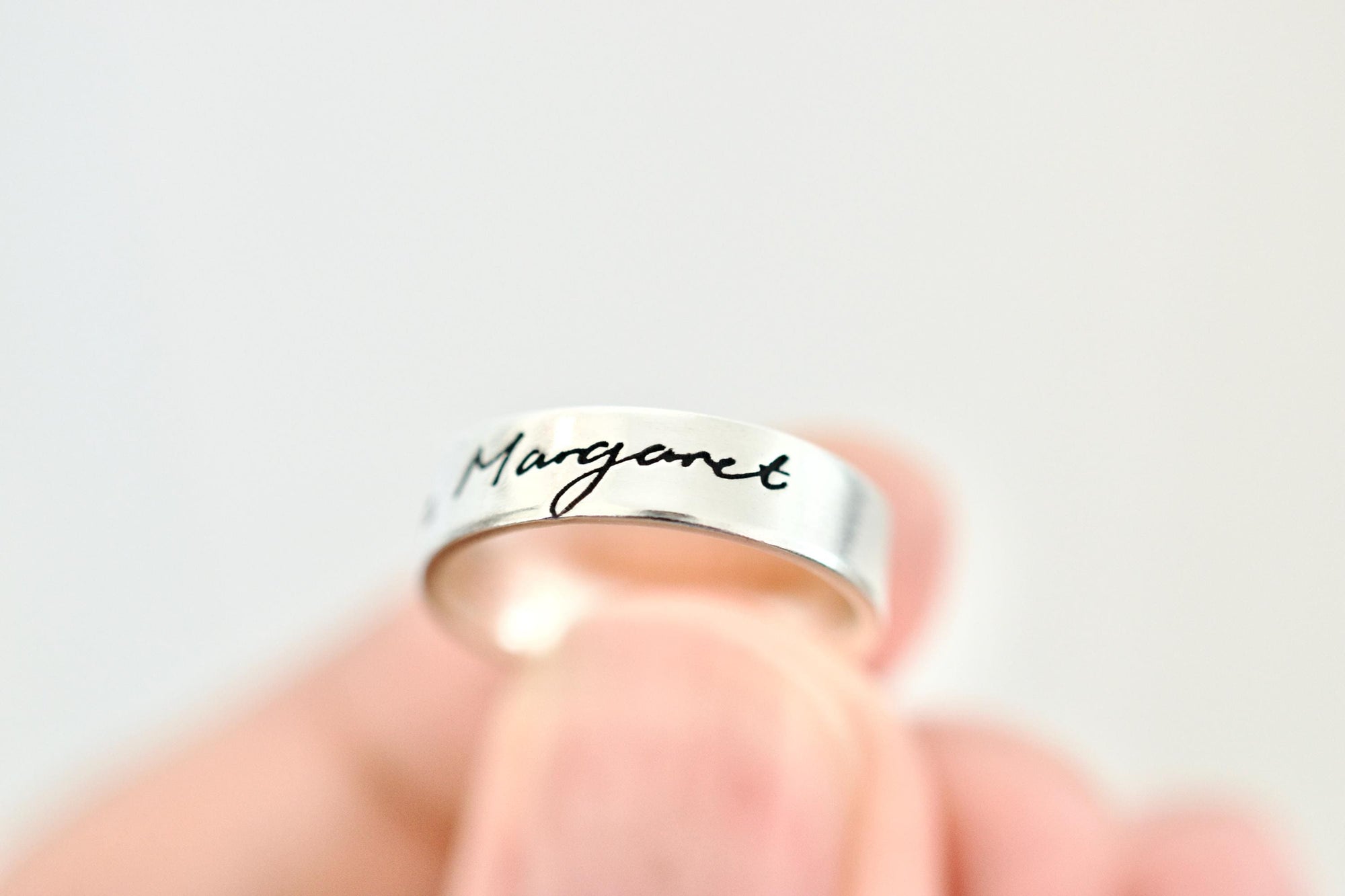 Handwriting Ring - Sterling Silver Signature Ring