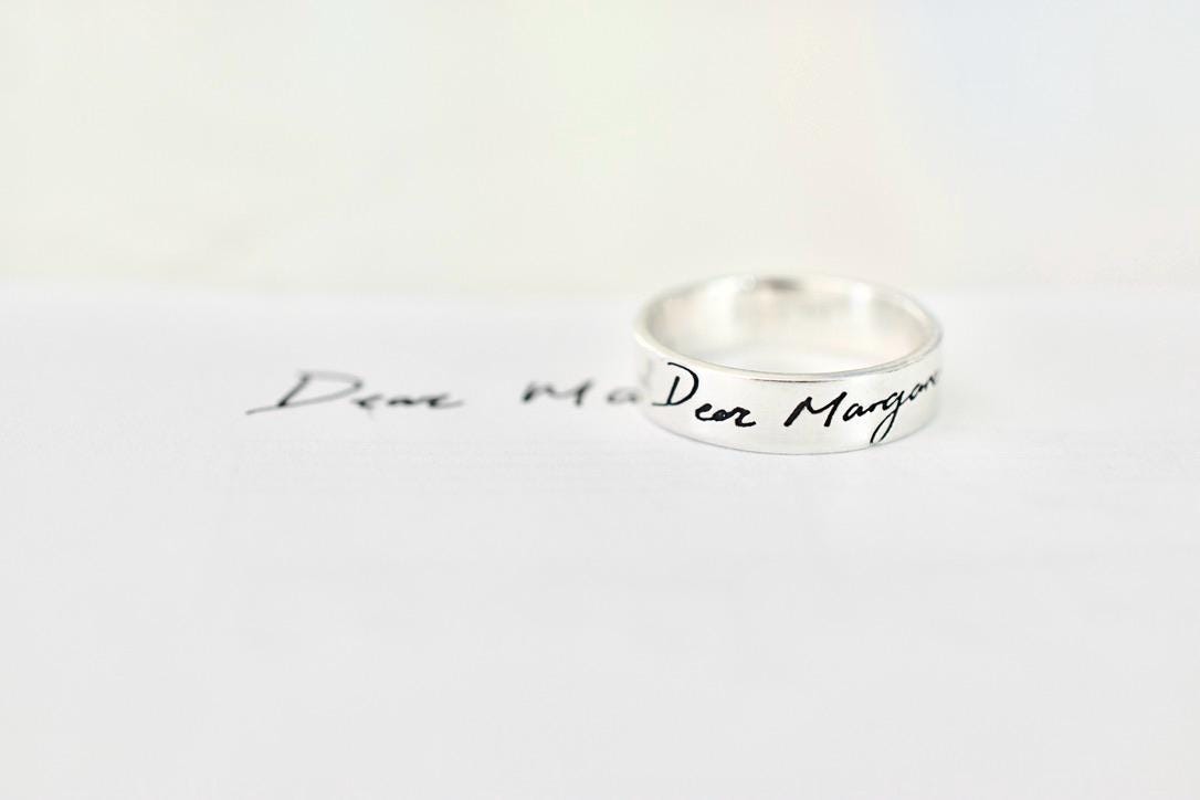 Handwriting Ring - Sterling Silver Signature Ring