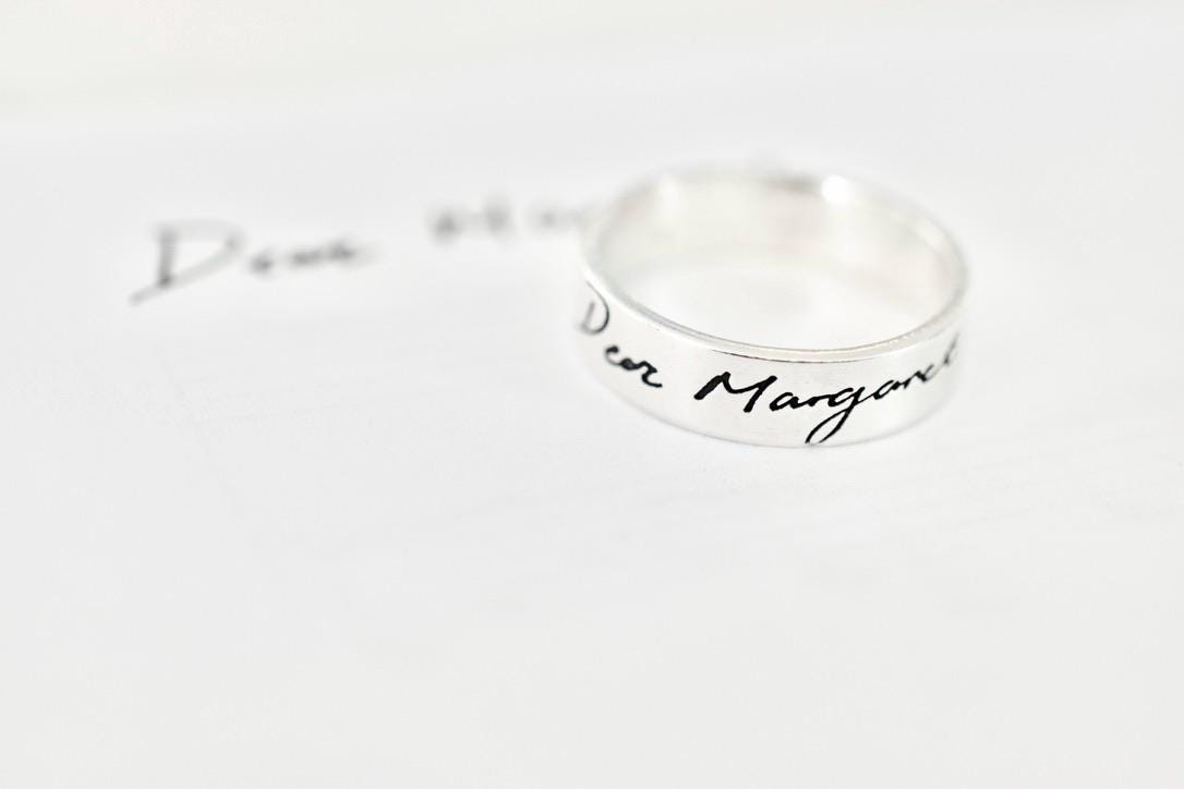 Handwriting Ring - Sterling Silver Signature Ring