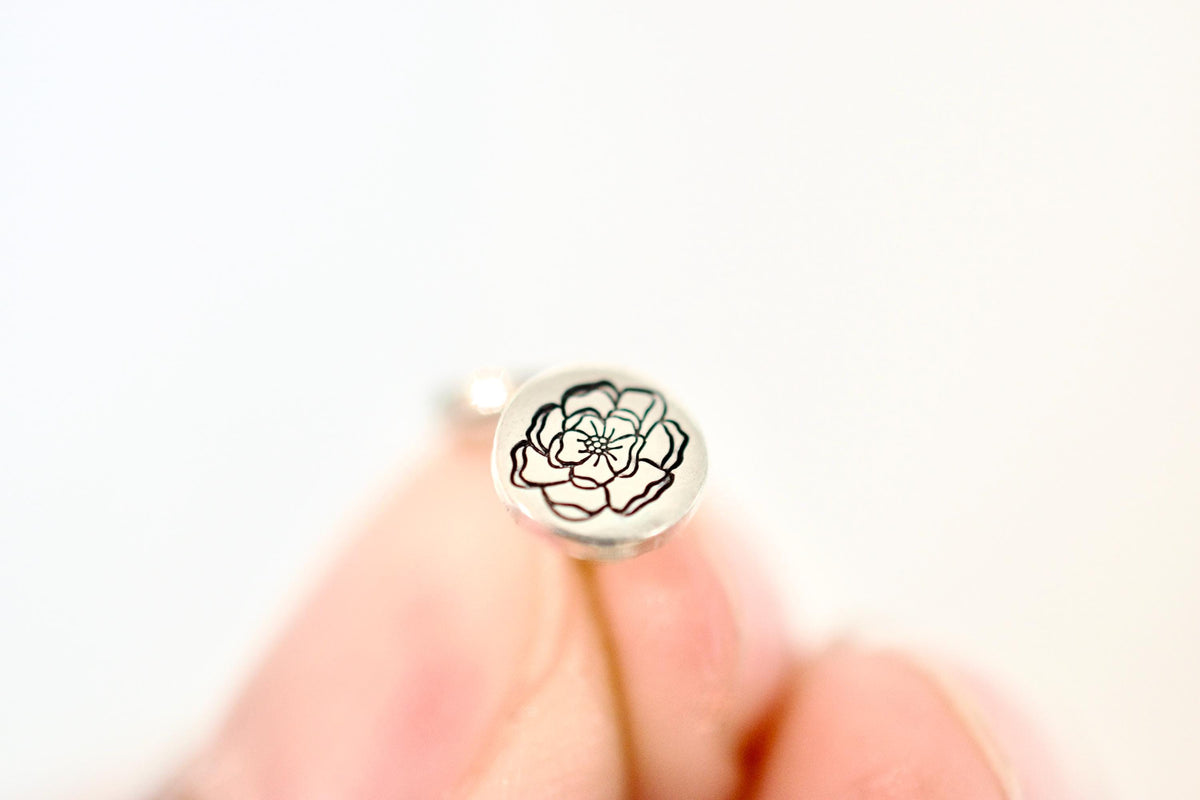 Peony Earrings - November Birth Month Flower