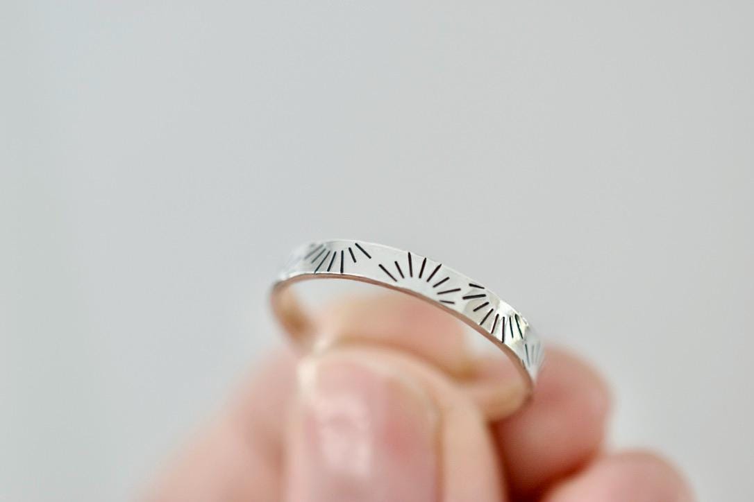Sunset Ring - Sterling Silver Sunrise Ring - Gifts for Her