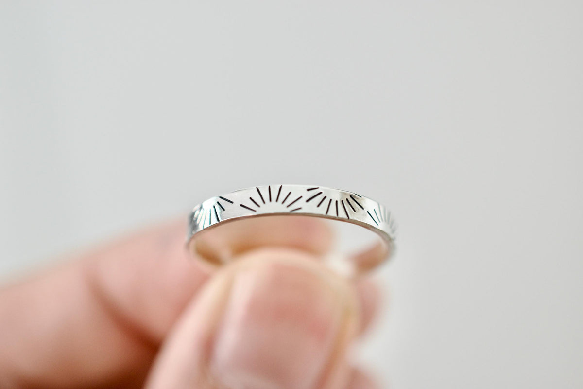 Sunset Ring - Sterling Silver Sunrise Ring - Gifts for Her