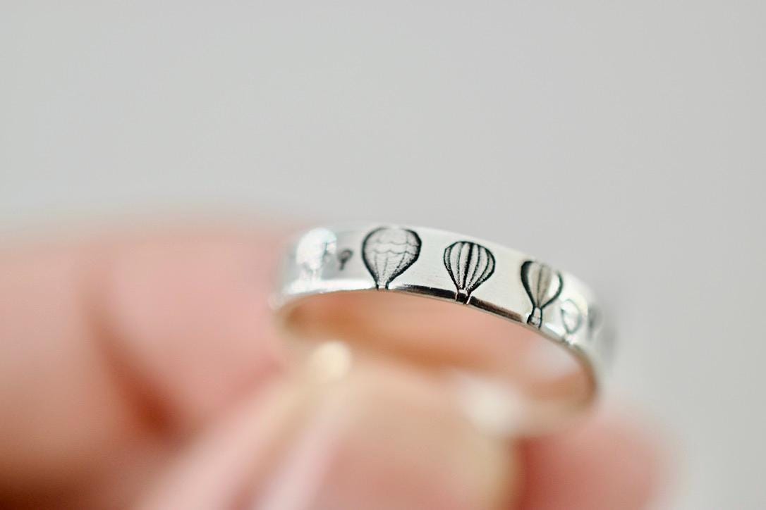 Hot Air Balloon Ring - Sterling Silver Ring