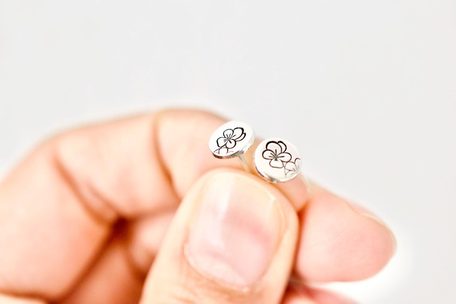 Violet Earrings - February Birth Month Flower