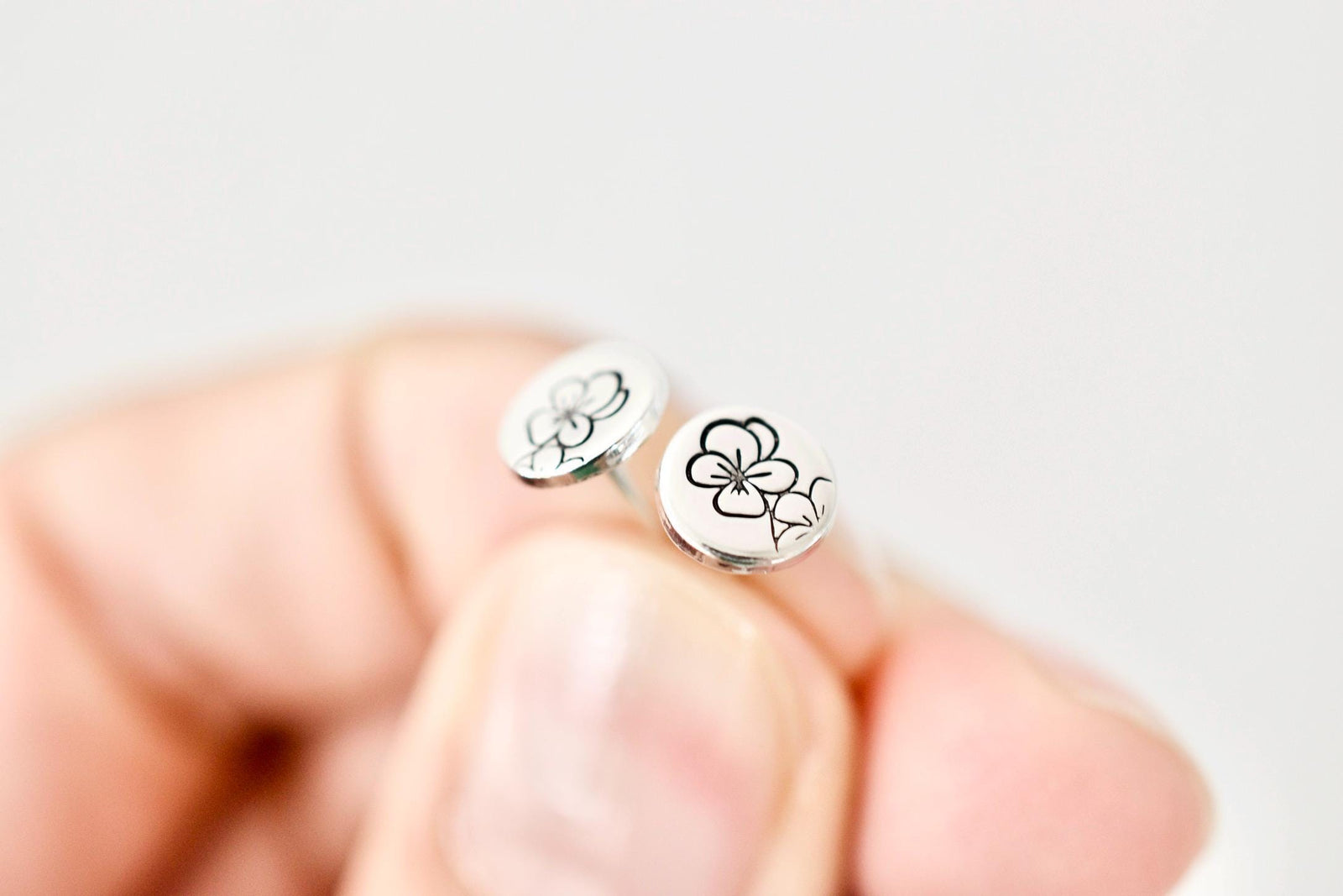 Violet Earrings - February Birth Month Flower