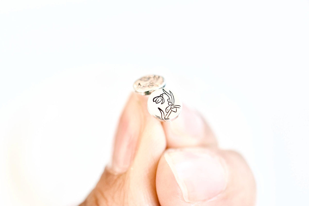 Snowdrop Earrings - January Birth Month Flower