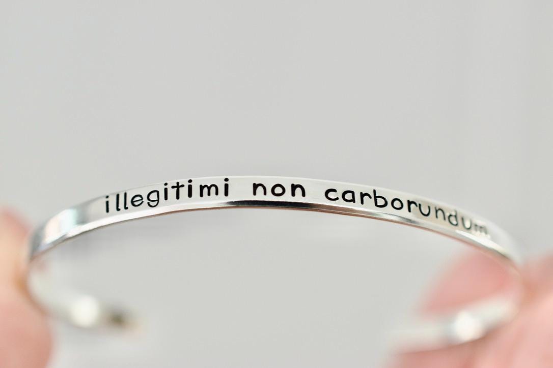 Personalized Bracelet - Custom Text Cuff Bracelet - 1/8 inch