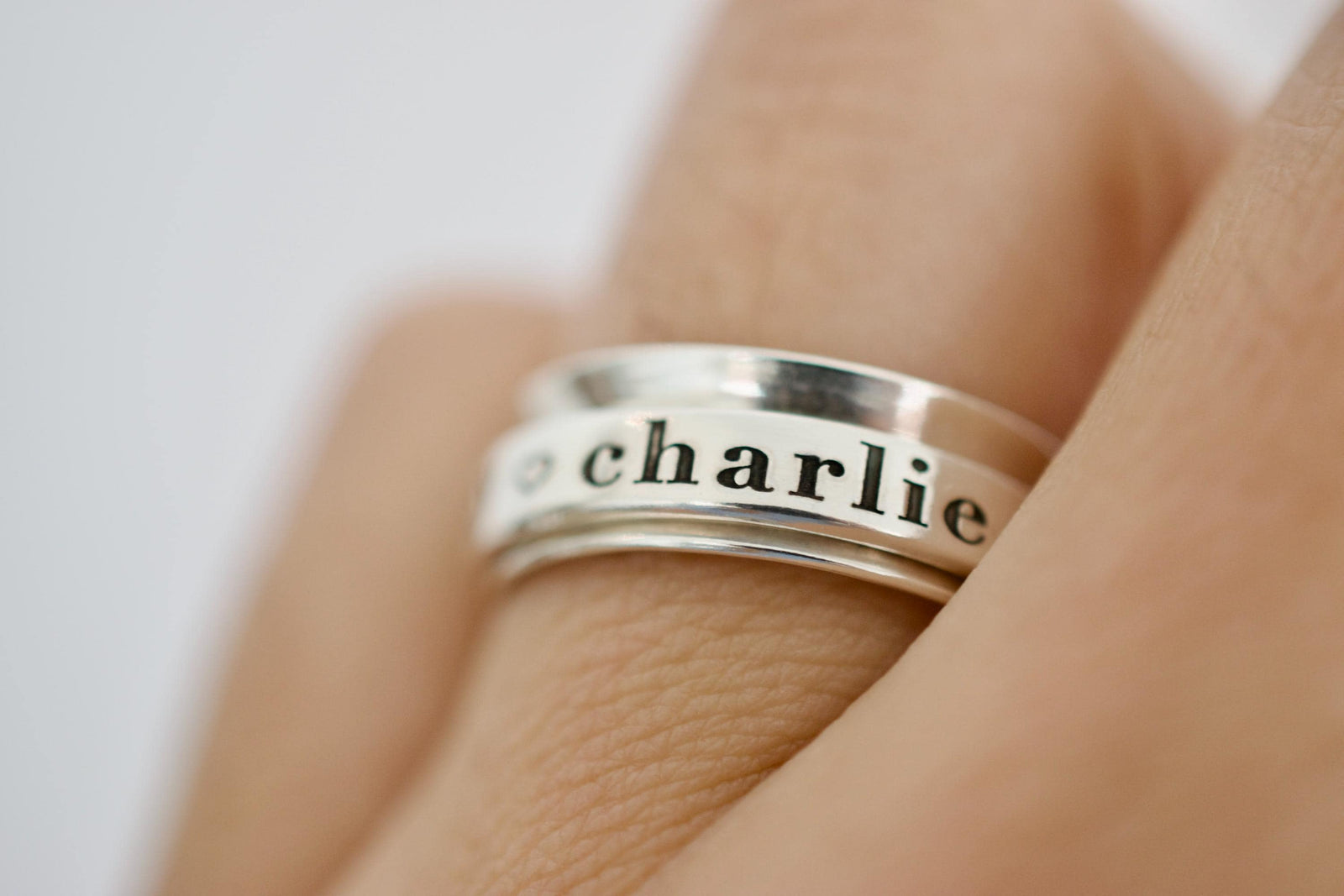 Custom Name Spinner Ring - Fidget Ring