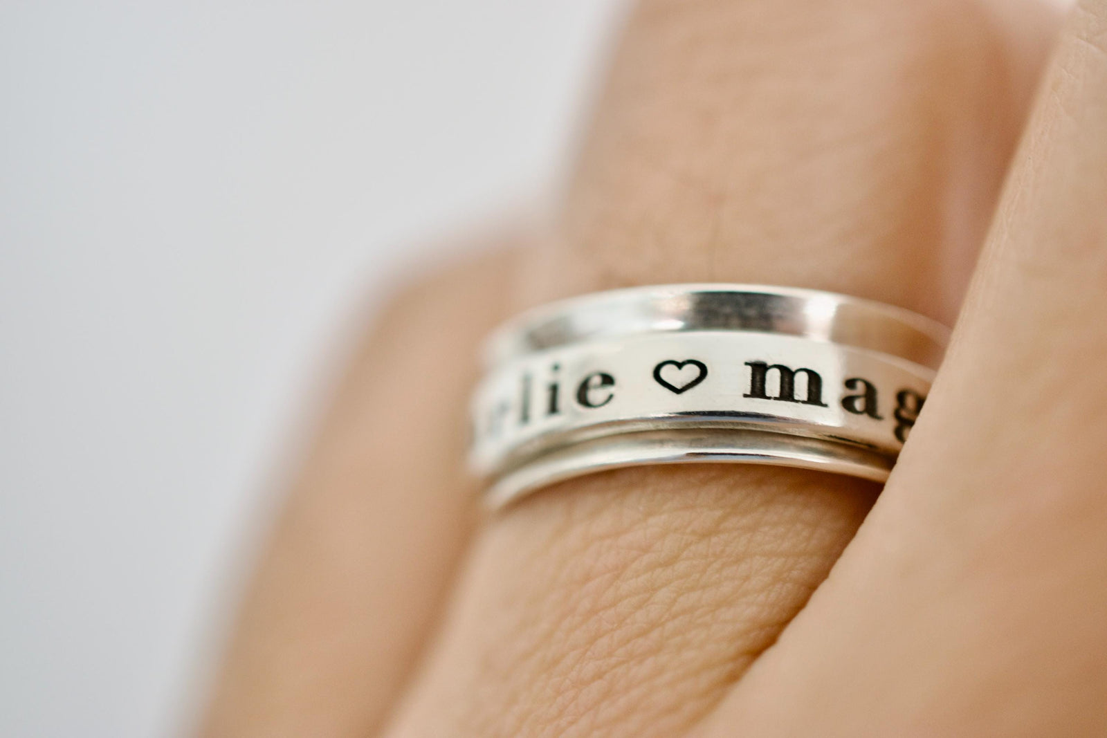 Custom Name Spinner Ring - Fidget Ring