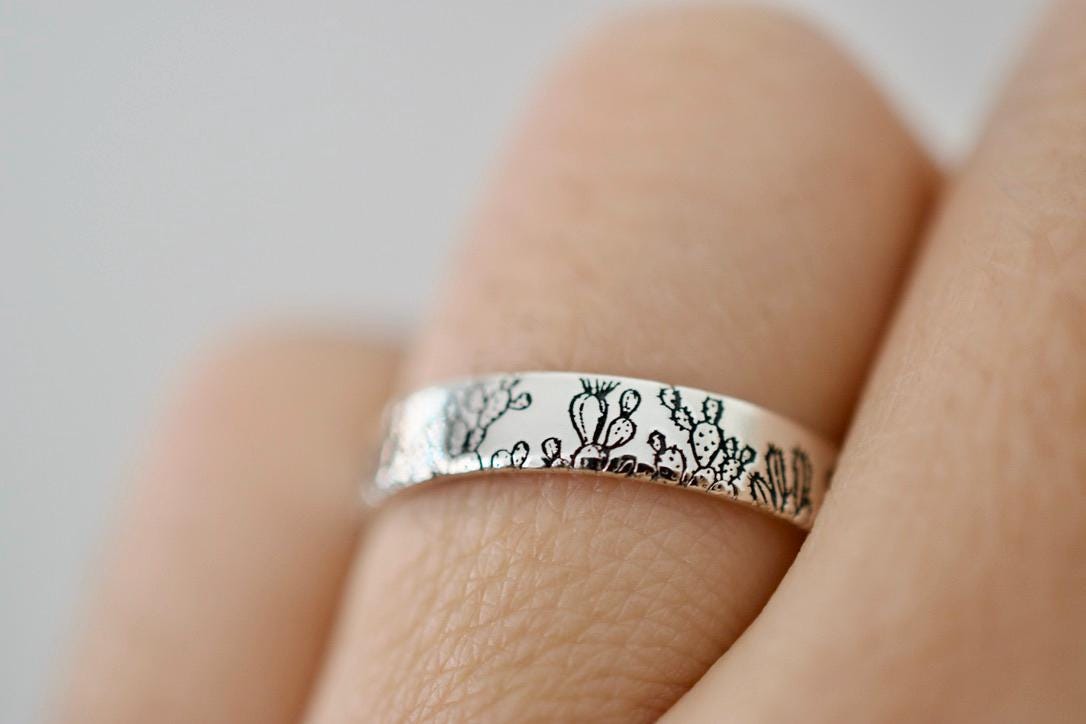 Cactus Ring - Sterling Silver Ring