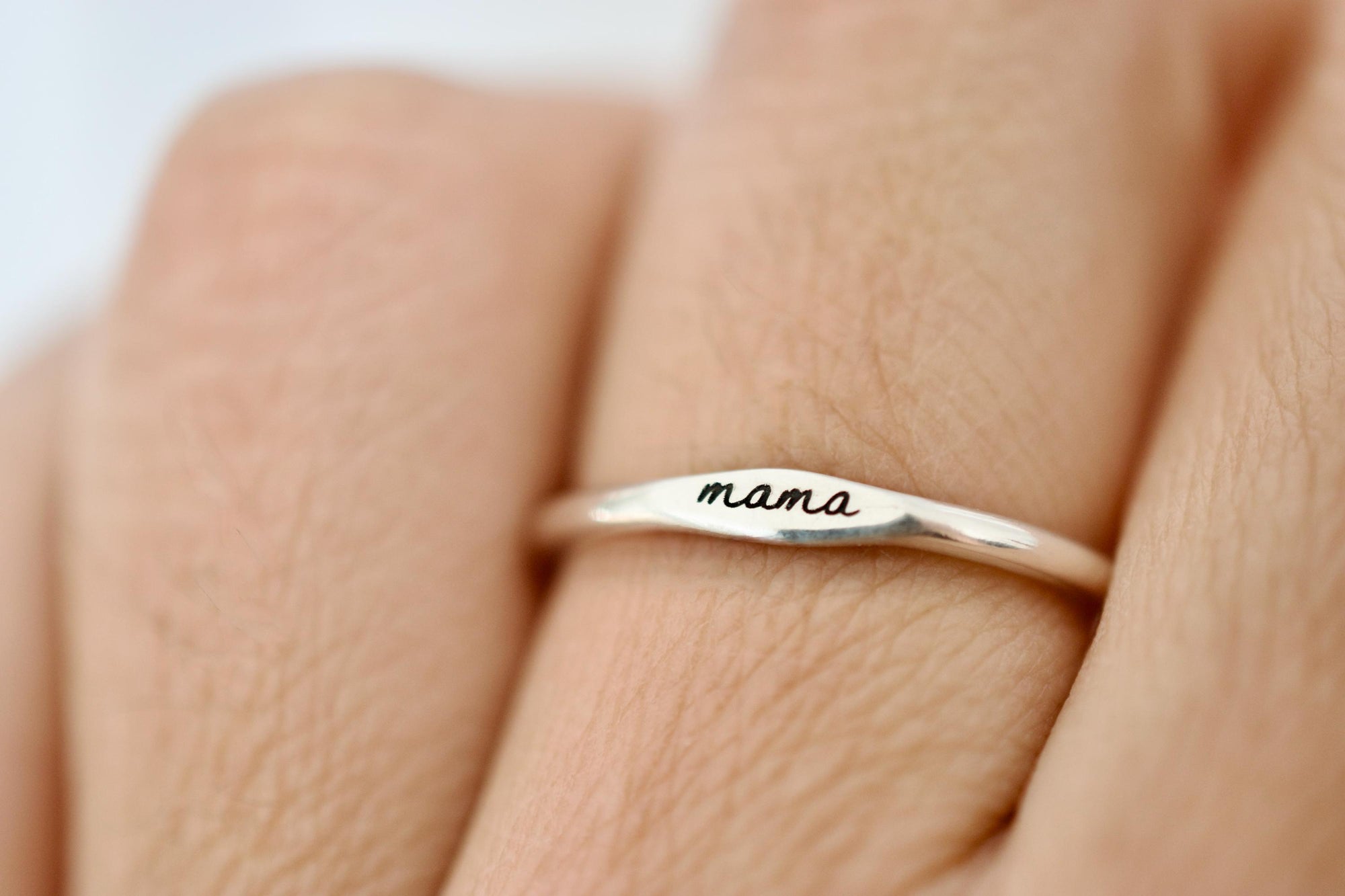 Mama Ring - Sterling Stacking Signet Ring