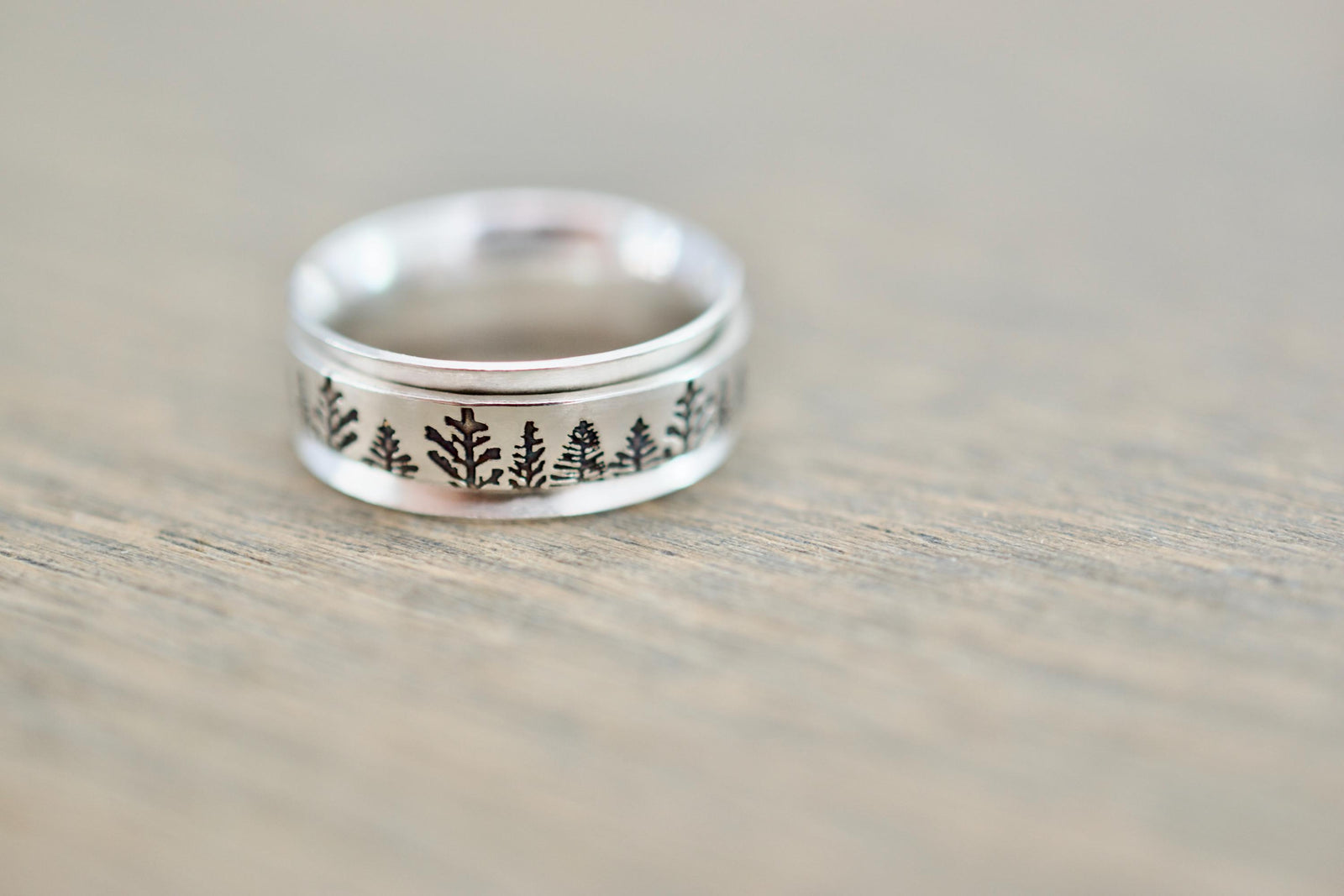 Forest Spinner Ring - Fidget Ring
