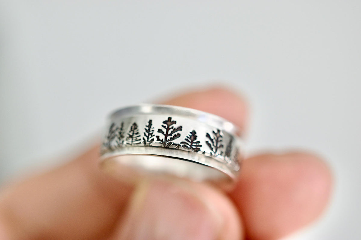 Forest Spinner Ring - Fidget Ring