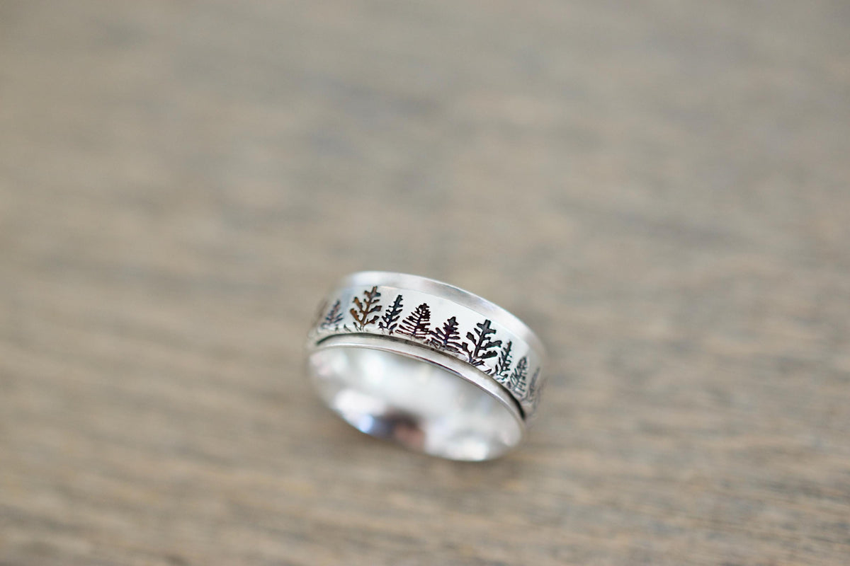 Forest Spinner Ring - Fidget Ring