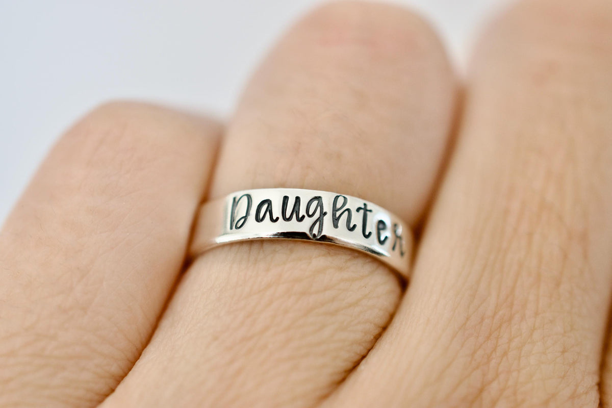 Daughter Ring - Grandma Mom Mother Sister Sterling Silver Ring