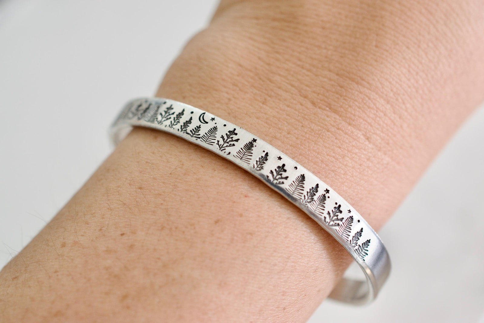 Forest Mountain Bracelet: Adjustable Tree Cuff Bracelet