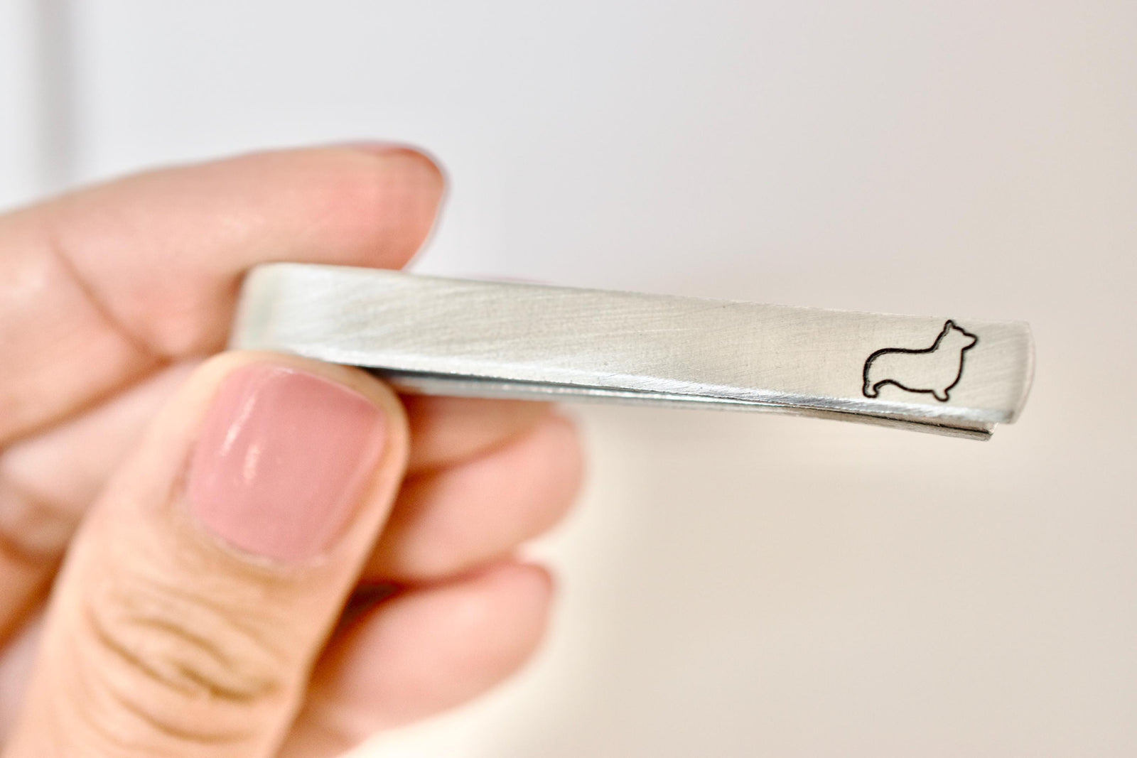 Custom Dog Outline Tie Clip, Personalized Pet Tie Bar