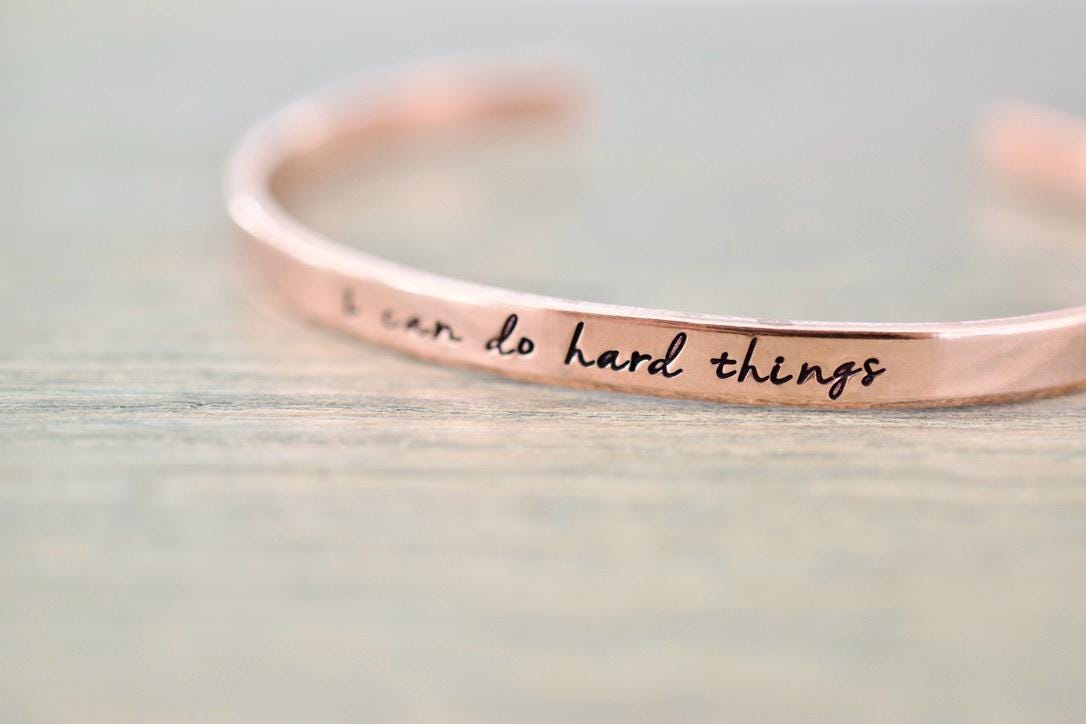 I can do hard things Bracelet - Motivational Jewelry for Women