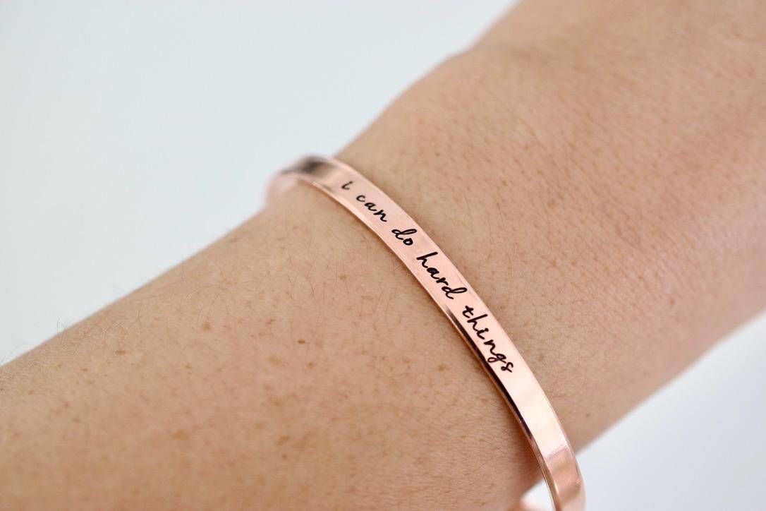 I can do hard things Bracelet - Motivational Jewelry for Women
