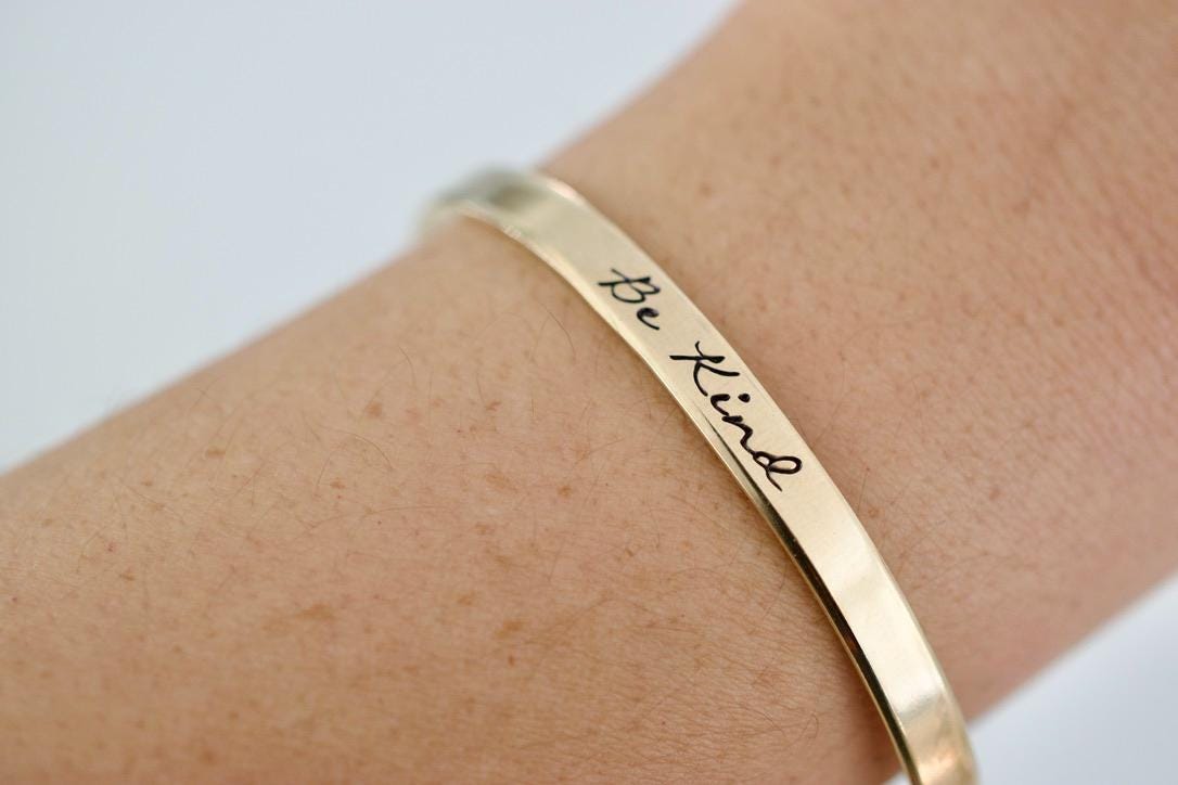 Be Kind Bracelet - Motivational Jewelry | Sterling Silver, Copper, Brass