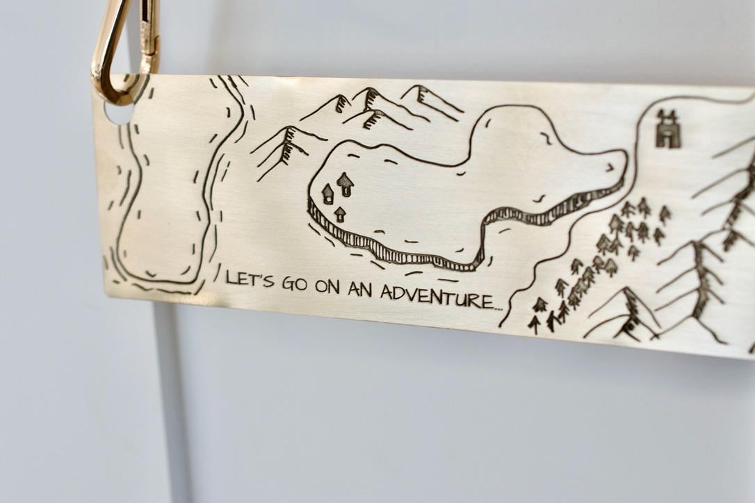 Fantasy Map Bookmark Purse, Adventure Metal Bookmark Book Carrier