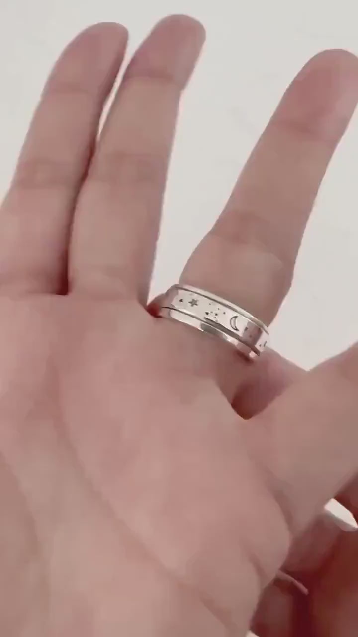 Custom Name Spinner Ring - Fidget Ring
