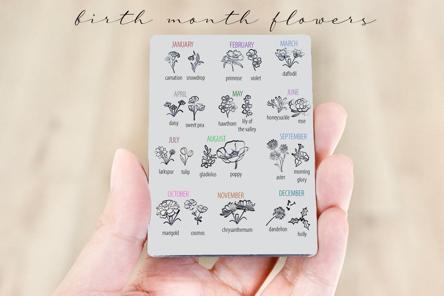 Birthmonth Flower Necklace - Flower Charm