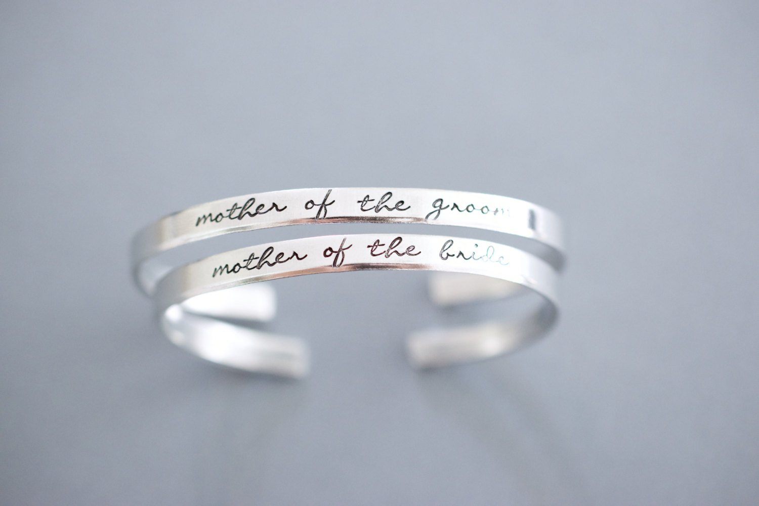 Mother of the Bride Mother of the Groom Cuff Bracelet Set 